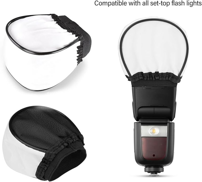 قطعتان من أغطية ناشر الضوء الناعمة القماشية البديلة للفلاش الكاميرا - Image 2